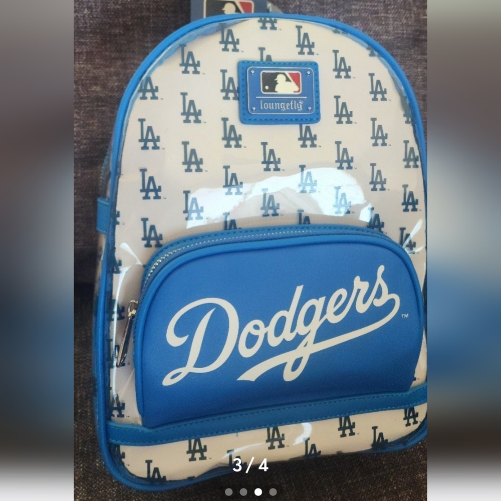 Loungefly MLB Los Angeles Dodgers Clear Mini Backpack